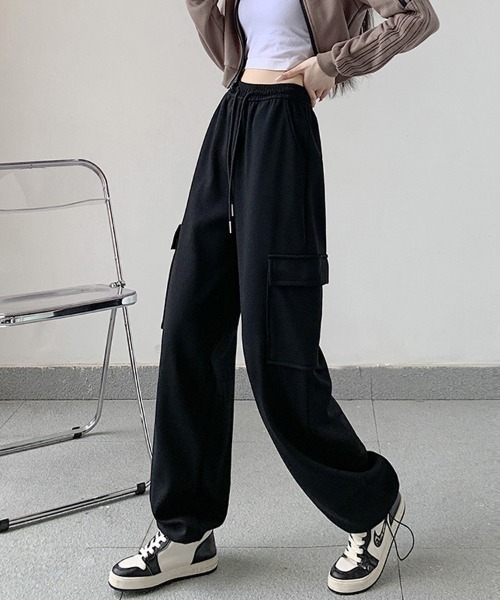 shoppinggo(ショッピングゴー)の「スウェットパンツ レディース ワイドパンツ ジョガーパンツ(スウェットパンツ・レディース・ライトグレー/ピンク/ブラック/ベージュ・FREE)」の1枚目の写真