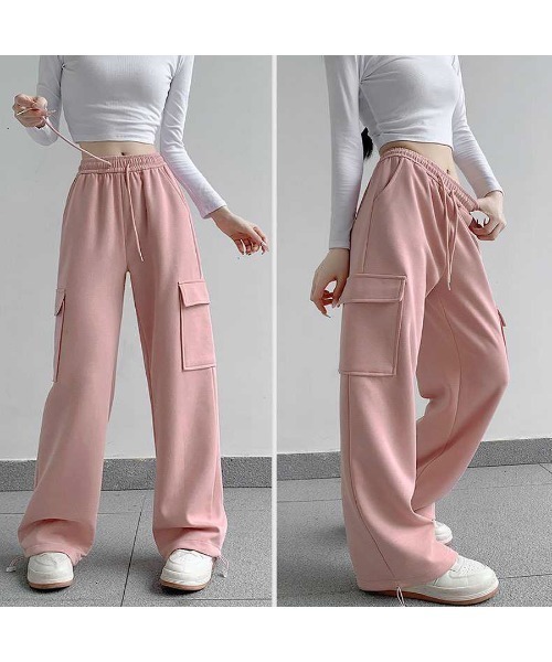 shoppinggo(ショッピングゴー)の「スウェットパンツ レディース ワイドパンツ ジョガーパンツ(スウェットパンツ・レディース・ライトグレー/ピンク/ブラック/ベージュ・FREE)」の20枚目の写真
