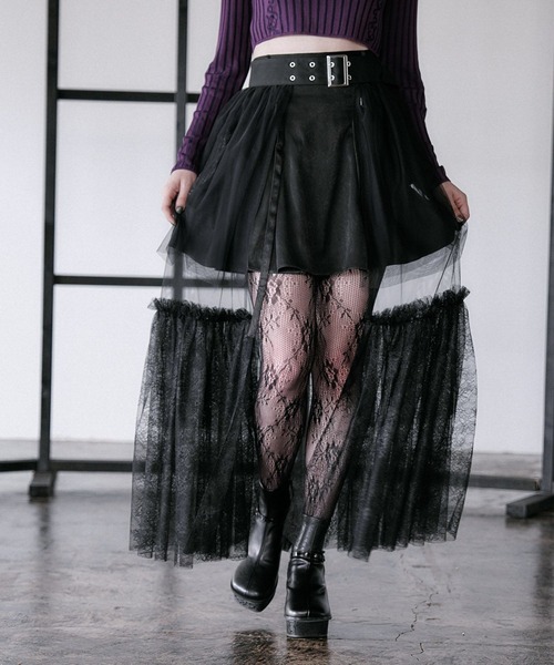 HARE（ハレ）の「チュールレースベルトスカート(HARE)（スカート・レディース・レッド/ブラック/ブルーグリーン・FREE）」の17枚目の写真