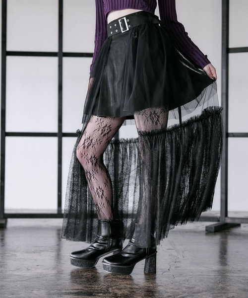 HARE（ハレ）の「チュールレースベルトスカート(HARE)（スカート・レディース・レッド/ブラック/ブルーグリーン・FREE）」の20枚目の写真