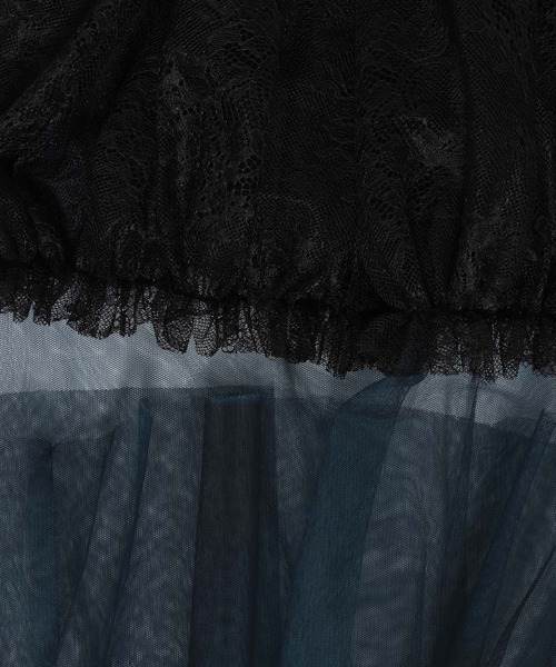 HARE（ハレ）の「チュールレースベルトスカート(HARE)（スカート・レディース・レッド/ブラック/ブルーグリーン・FREE）」の6枚目の写真