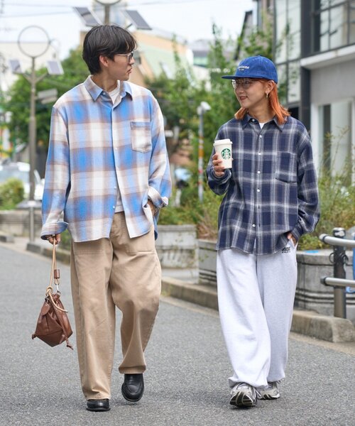 CIAOPANIC TYPY(チャオパニックティピー)の「【ユニセックス】カラミオリオンブレチェックシャツ(シャツ/ブラウス・メンズ・ブルー/ホワイト/ネイビー・MEDIUM/LARGE)」の4枚目の写真