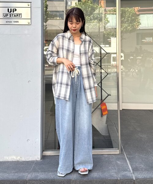 CIAOPANIC TYPY(チャオパニックティピー)の「【ユニセックス】カラミオリオンブレチェックシャツ(シャツ/ブラウス・メンズ・ブルー/ホワイト/ネイビー・MEDIUM/LARGE)」の8枚目の写真