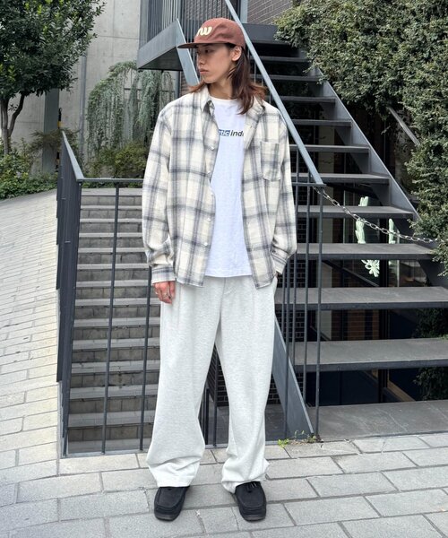 CIAOPANIC TYPY(チャオパニックティピー)の「【ユニセックス】カラミオリオンブレチェックシャツ(シャツ/ブラウス・メンズ・ブルー/ホワイト/ネイビー・MEDIUM/LARGE)」の9枚目の写真