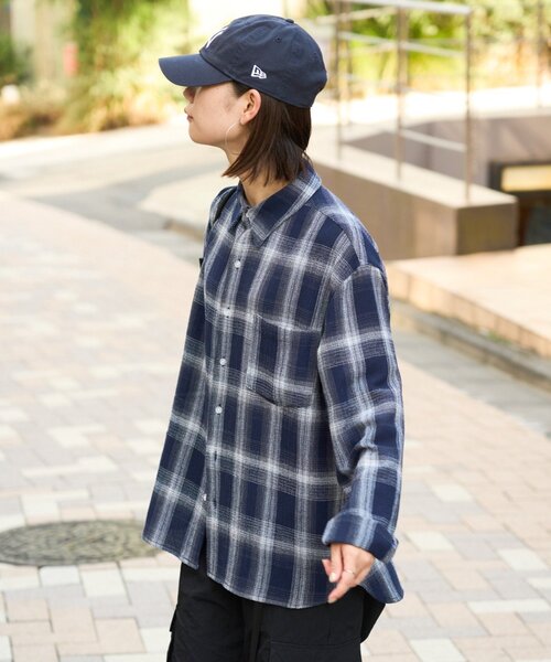 CIAOPANIC TYPY(チャオパニックティピー)の「【ユニセックス】カラミオリオンブレチェックシャツ(シャツ/ブラウス・メンズ・ブルー/ホワイト/ネイビー・MEDIUM/LARGE)」の18枚目の写真