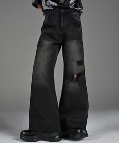 やりたいことはできてません　FLARE DENIM/サイドジップパンツ セール】SIDE ZIP FLARE DENIM / サイドジップフレアデニム