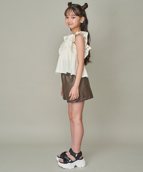 JENNI love（ジェニィラブ）の「2wayフリルブラウス（シャツ/ブラウス・キッズ・グリーン/ブラック/オフホワイト・160cm/150cm/140cm/130cm）」の7枚目の写真