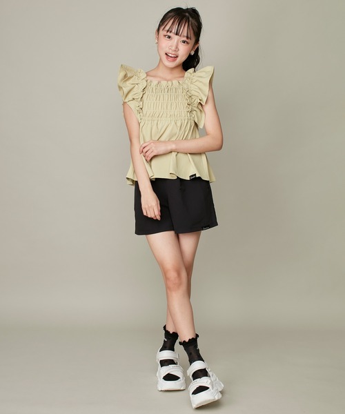 JENNI love（ジェニィラブ）の「2wayフリルブラウス（シャツ/ブラウス・キッズ・グリーン/ブラック/オフホワイト・160cm/150cm/140cm/130cm）」の14枚目の写真