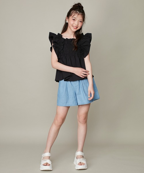 JENNI love（ジェニィラブ）の「2wayフリルブラウス（シャツ/ブラウス・キッズ・グリーン/ブラック/オフホワイト・160cm/150cm/140cm/130cm）」の10枚目の写真