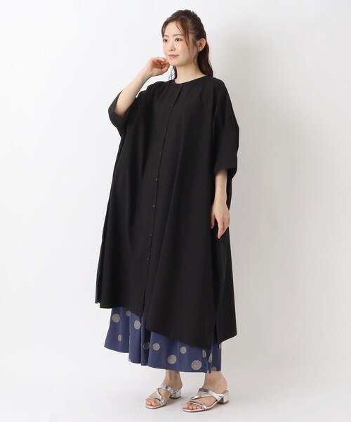 one'sterrace（ワンズテラス）の「ポプリン 2WAYドルマンワンピース（ワンピース・レディース・ブラック系8/ブルー系その他7/ベージュ系8・02）」の13枚目の写真