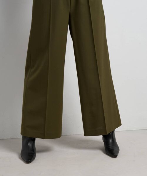 LANVIN en Bleu(ランバンオンブルー)の「異素材ベルトゴムワイドパンツ(その他パンツ・レディース・カーキ/ブラック/オフホワイト・36/38)」の10枚目の写真