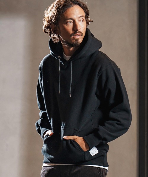 wjk reluxe(ダブルジェーケーリラックス)の「mpa3879-dense knit sweat parka パーカー(WR25W-23)(パーカー・メンズ・ブルー系その他/ブラック/トップグレー・XL/L/M/S)」の2枚目の写真