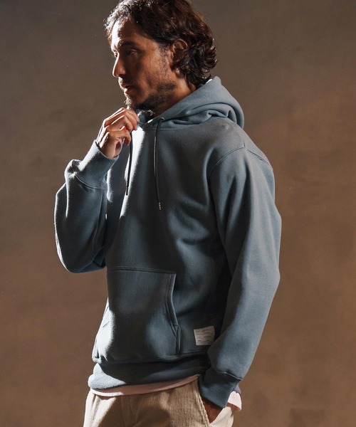 wjk reluxe(ダブルジェーケーリラックス)の「mpa3879-dense knit sweat parka パーカー(WR25W-23)(パーカー・メンズ・ブルー系その他/ブラック/トップグレー・XL/L/M/S)」の6枚目の写真