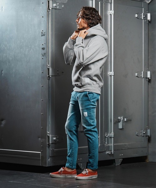 wjk reluxe(ダブルジェーケーリラックス)の「mpa3879-dense knit sweat parka パーカー(WR25W-23)(パーカー・メンズ・ブルー系その他/ブラック/トップグレー・XL/L/M/S)」の14枚目の写真