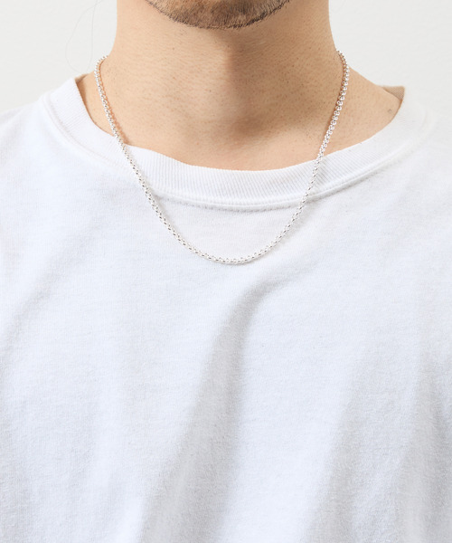 THEFT(セフト)の「THEFT セフト / AZUKI SILVER CHAIN NECKLACE シルバー925ロールチェーンネックレス 50cm(ネックレス・メンズ・シルバー・50cm)」の2枚目の写真