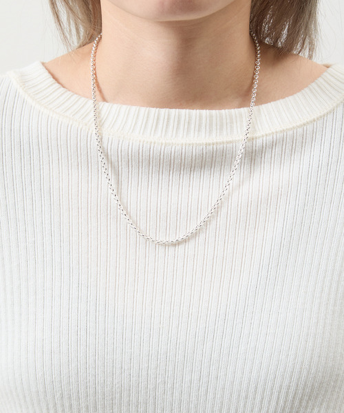 THEFT(セフト)の「THEFT セフト / AZUKI SILVER CHAIN NECKLACE シルバー925ロールチェーンネックレス 50cm(ネックレス・メンズ・シルバー・50cm)」の3枚目の写真