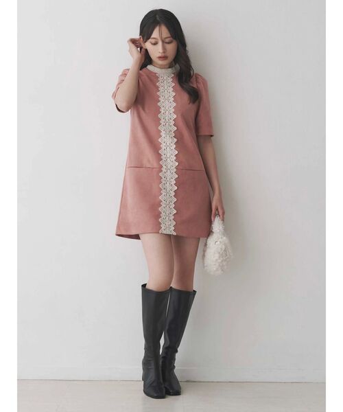 セール】バイカラーレースミニワンピース（ワンピース）｜MERCURYDUO