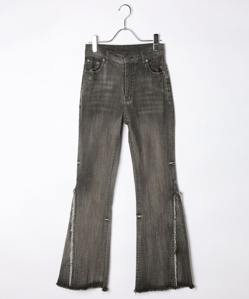 3.3 Field Trip (3.3フィールドトリップ)の「3.3 Field Trip/フリンジヘムフレアデニム(デニムパンツ・レディース・ブルー/ブラック・SMALL/MEDIUM)」の15枚目の写真