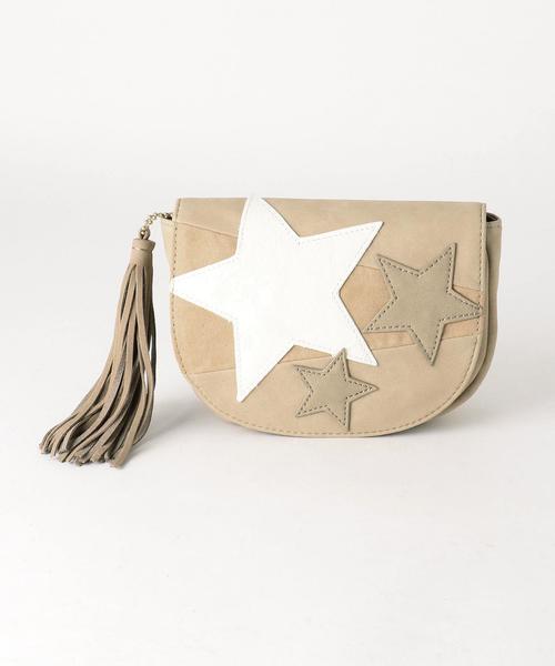 Another Edition(アナザーエディション)の「★★パッチワークスターショルダー/AE PTW STAR SHLD(ショルダーバッグ・レディース・ナチュラル/オリーブ・フリー)」の2枚目の写真