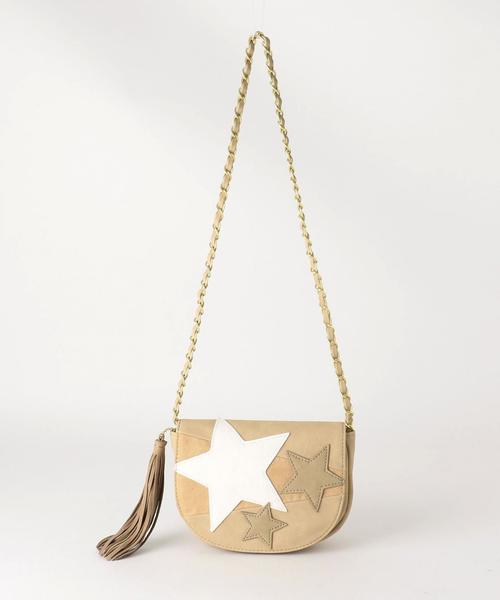 Another Edition(アナザーエディション)の「★★パッチワークスターショルダー/AE PTW STAR SHLD(ショルダーバッグ・レディース・ナチュラル/オリーブ・フリー)」の5枚目の写真