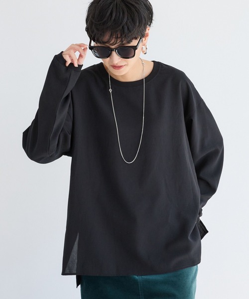 BARNYARDSTORM（バンヤードストーム）の「BARNYARDSTORM / ポプリンブラウスプルオーバー / JAPAN FABRIC【WEB限定カラー】【「BABALOG」チャンネルご紹介アイテム】（シャツ/ブラウス・レディース・ホワイト/ブラック/キャメル/チャコール・S/M）」の3枚目の写真