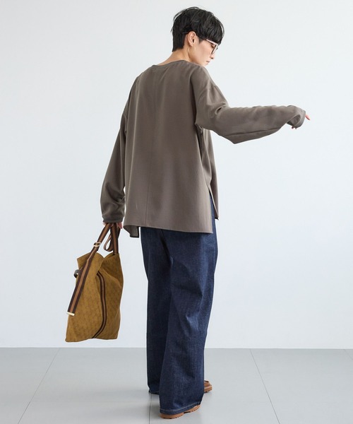 BARNYARDSTORM（バンヤードストーム）の「BARNYARDSTORM / ポプリンブラウスプルオーバー / JAPAN FABRIC【WEB限定カラー】【「BABALOG」チャンネルご紹介アイテム】（シャツ/ブラウス・レディース・ホワイト/ブラック/キャメル/チャコール・S/M）」の13枚目の写真