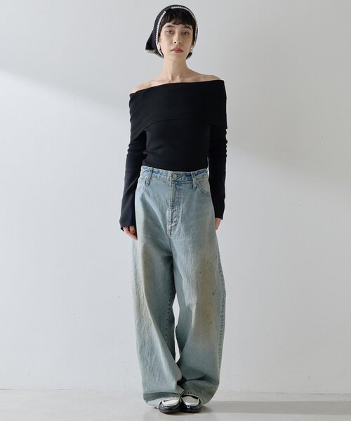 オフショルニットプルオーバー（ニット/セーター）｜Whim