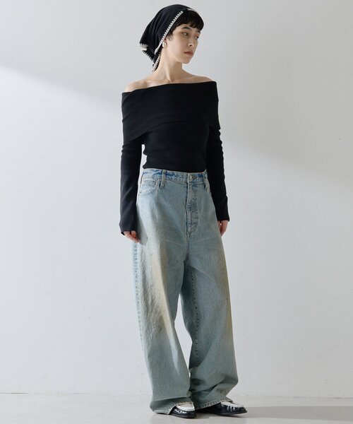 Whim Gazette（ウィムガゼット）の「オフショルニットプル