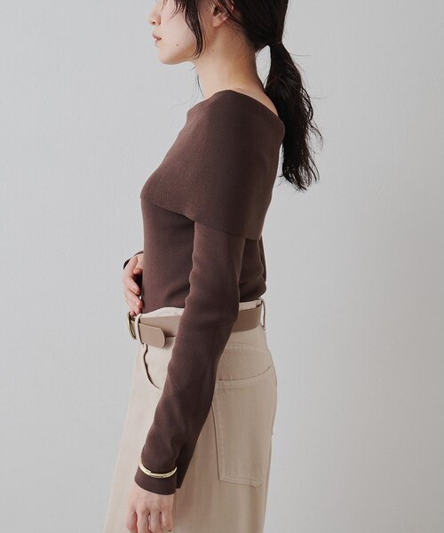 オフショルニットプルオーバー（ニット/セーター）｜Whim