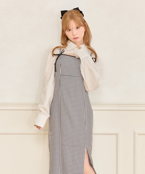 apres jour(アプレジュール)の「【SET着用可能】ロングスリーブボレロブラウス(シャツ/ブラウス・レディース・ブラック/ブラック系その他/ホワイト・X-LARGE/フリー)」の8枚目の写真
