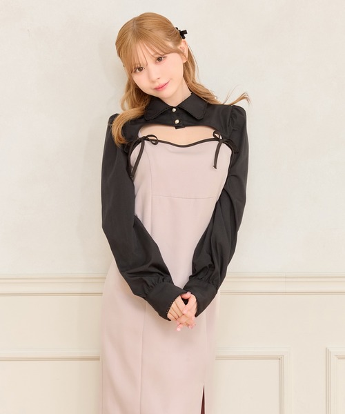 SET着用可能】ロングスリーブボレロブラウス（シャツ/ブラウス）｜apres jour（アプレジュール）のファッション通販 - ZOZOTOWN N Natori レディース ポリベロア ラウンジャー 長さ 132.1 cm