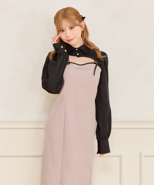 apres jour(アプレジュール)の「【SET着用可能】ロングスリーブボレロブラウス(シャツ/ブラウス・レディース・ブラック/ブラック系その他/ホワイト・X-LARGE/フリー)」の21枚目の写真