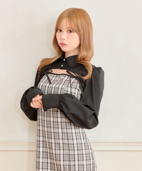 apres jour(アプレジュール)の「【SET着用可能】ロングスリーブボレロブラウス(シャツ/ブラウス・レディース・ブラック/ブラック系その他/ホワイト・X-LARGE/フリー)」の16枚目の写真