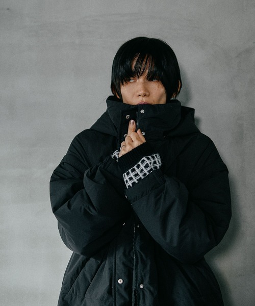 レプシィム　LEPSIM エアサーマル　マルチウェイ　ロングコート　中綿　黒 LEPSIM（レプシィム） コート アウター 「撥水加工付き」エアサーマル