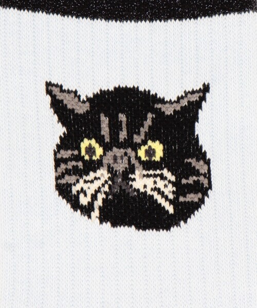 FREAK'S STORE（フリークスストア）の「限定展開 ROSTER SOX/ロスターソックス CAT-SOCKS/キャットソックス（ソックス/靴下・レディース・オフホワイト/ネイビー/ナチュラル/グリーン・ONE SIZE）」の6枚目の写真