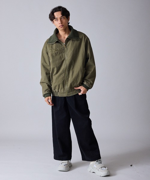 Theater code(シアターコード)の「Rib-Knit High-Neck Full-Zip Cotton Quilted Jacket / リブ編みハイネック フルジップコットン 中綿ブルゾン 秋 秋服メンズ 2026年秋冬 冬服(ブルゾン・メンズ・ベージュ/オリーブ・M/L)」の17枚目の写真