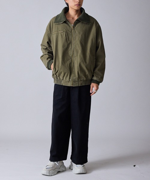 Theater code(シアターコード)の「Rib-Knit High-Neck Full-Zip Cotton Quilted Jacket / リブ編みハイネック フルジップコットン 中綿ブルゾン 秋 秋服メンズ 2026年秋冬 冬服(ブルゾン・メンズ・ベージュ/オリーブ・M/L)」の20枚目の写真