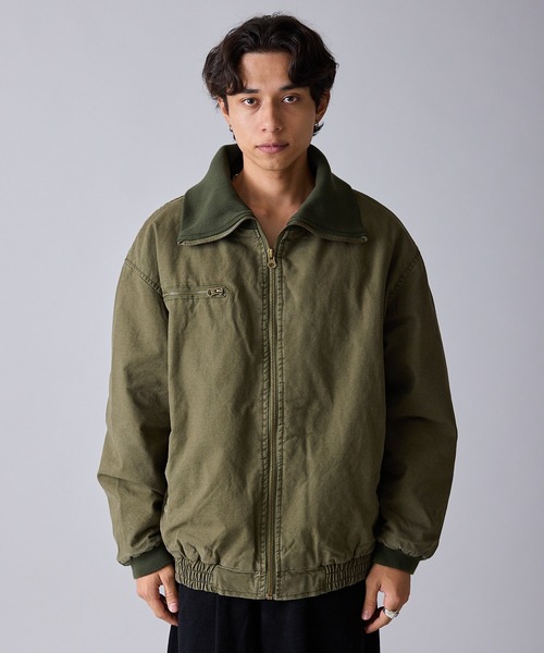 Theater code(シアターコード)の「Rib-Knit High-Neck Full-Zip Cotton Quilted Jacket / リブ編みハイネック フルジップコットン 中綿ブルゾン 秋 秋服メンズ 2026年秋冬 冬服(ブルゾン・メンズ・ベージュ/オリーブ・M/L)」の10枚目の写真