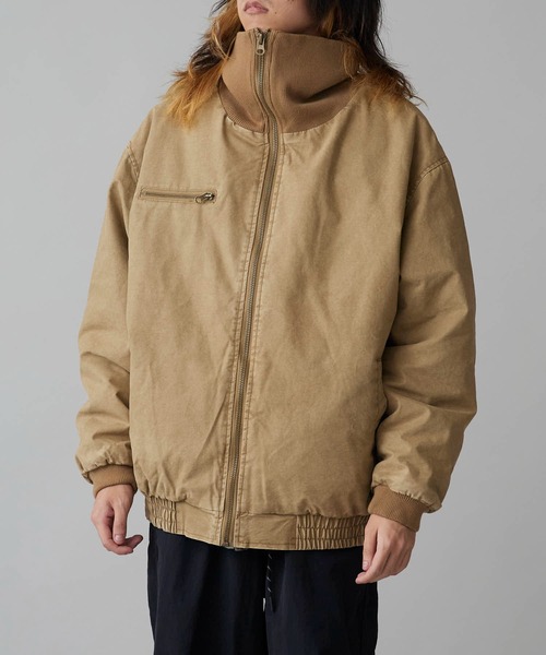 Theater code(シアターコード)の「Rib-Knit High-Neck Full-Zip Cotton Quilted Jacket / リブ編みハイネック フルジップコットン 中綿ブルゾン 秋 秋服メンズ 2026年秋冬 冬服(ブルゾン・メンズ・ベージュ/オリーブ・M/L)」の6枚目の写真