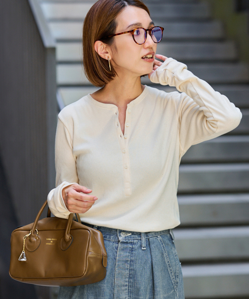 セール】コットンリブヘンリーカットソー（Tシャツ/カットソー