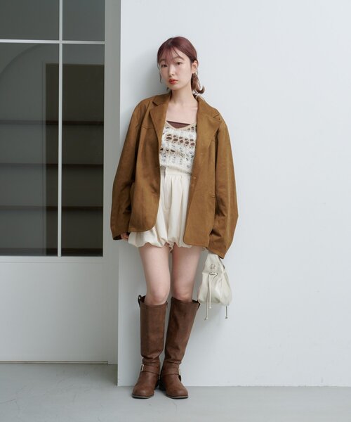 スウェードジャケット（テーラードジャケット）｜Kastane（カスタネ