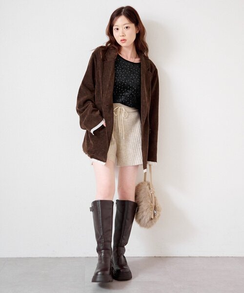 セール】【春まで使える！】スウェードジャケット（テーラード