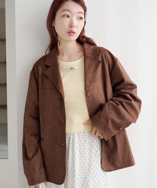 Kastane ベージュ セール】スウェードジャケット（テーラードジャケット）｜Kastane