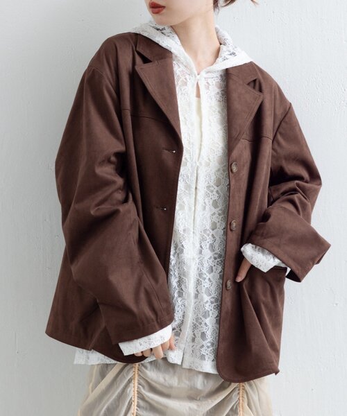 スウェードジャケット（テーラードジャケット）｜Kastane（カスタネ