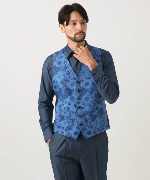 MICHEL KLEIN HOMME   （ミッシェルクランオム）の「【セットアップ】デニム調長袖シャツ（シャツ/ブラウス・メンズ・ブルー/ブラック・MEDIUM/LARGE/X-LARGE）」の7枚目の写真