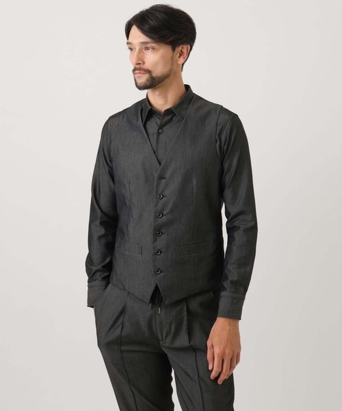 MICHEL KLEIN HOMME   （ミッシェルクランオム）の「【セットアップ】デニム調長袖シャツ（シャツ/ブラウス・メンズ・ブルー/ブラック・MEDIUM/LARGE/X-LARGE）」の16枚目の写真