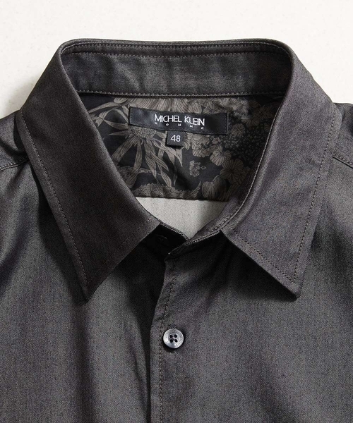 MICHEL KLEIN HOMME   （ミッシェルクランオム）の「【セットアップ】デニム調長袖シャツ（シャツ/ブラウス・メンズ・ブルー/ブラック・MEDIUM/LARGE/X-LARGE）」の19枚目の写真