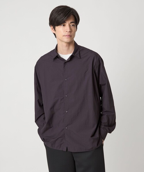 green label relaxing 新品コットンブラウス セール】ナイロン コットン スクエア シャツ（シャツ/ブラウス