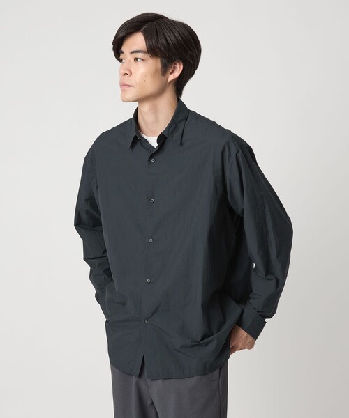 F.C.R.B. ブラック シャツ XL セール】ナイロン コットン スクエア シャツ（シャツ/ブラウス