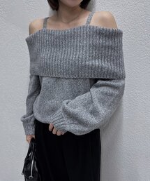 mline | [mline]【大好評リバイバル！】オフショルミニニットワンピ(ニット/セーター)